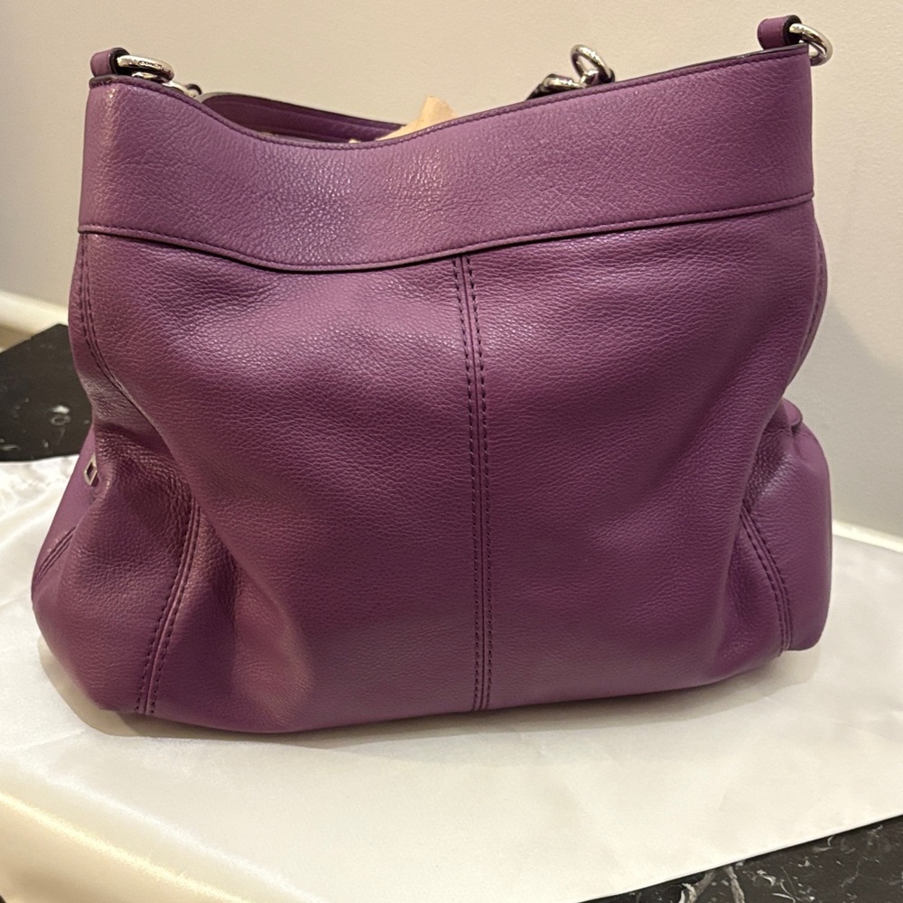 Coach Lexy Purple Leather Hobo Bag - Picture 2 of 11